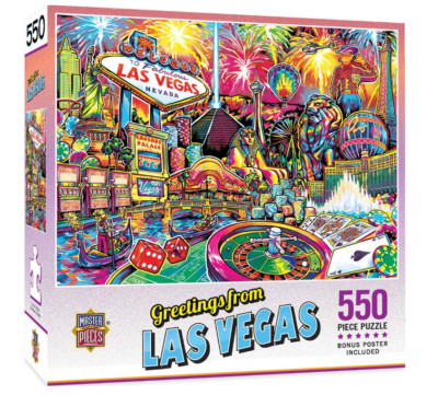 Grüße aus Las Vegas 550 Teile Puzzle (+Poster!)  610 mm x 460 mm AUSVERKAUF