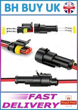 5 PAIRS WATERPROOF 2 PIN WIRE CONNECTORS, CAR MOTORHOME MOTORCYCLE QUICK CONNECT