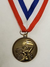 Basketball medal, gold, award, 1.5", simple  economical, boys or girls