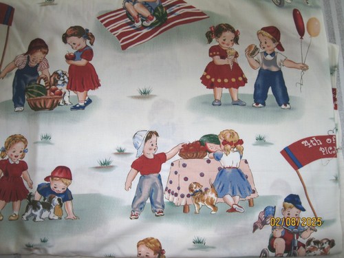 Children at 4th of July picnic from David Textiles over 5 yards - Picture 2 of 2