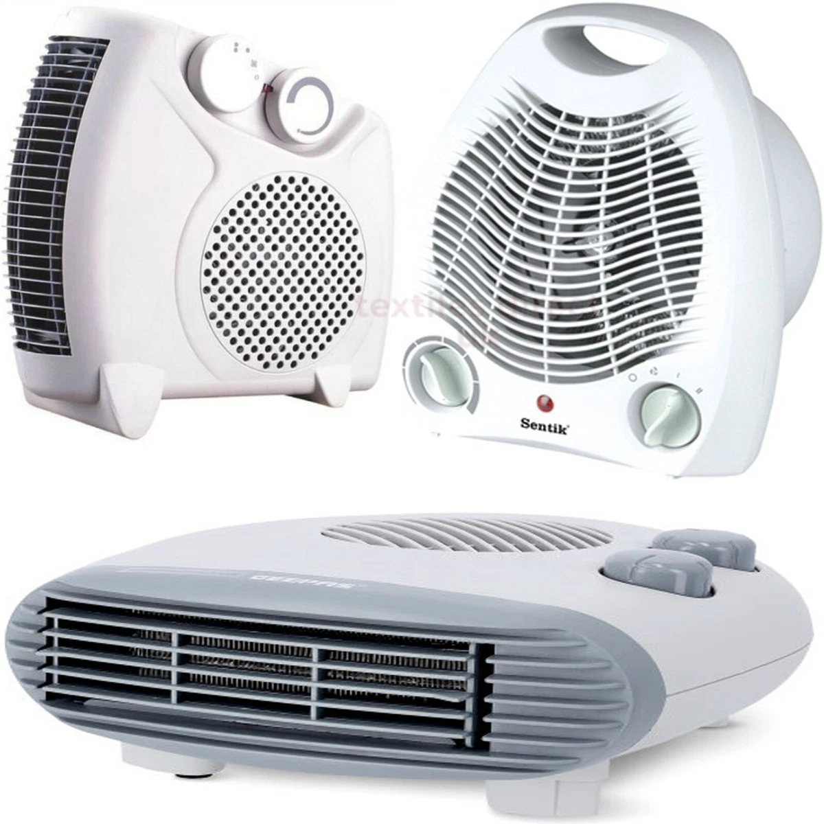 Electric Fan 2KW Portable Heater Quiet Warmer With Thermostat Home/Office  Sentik | eBay