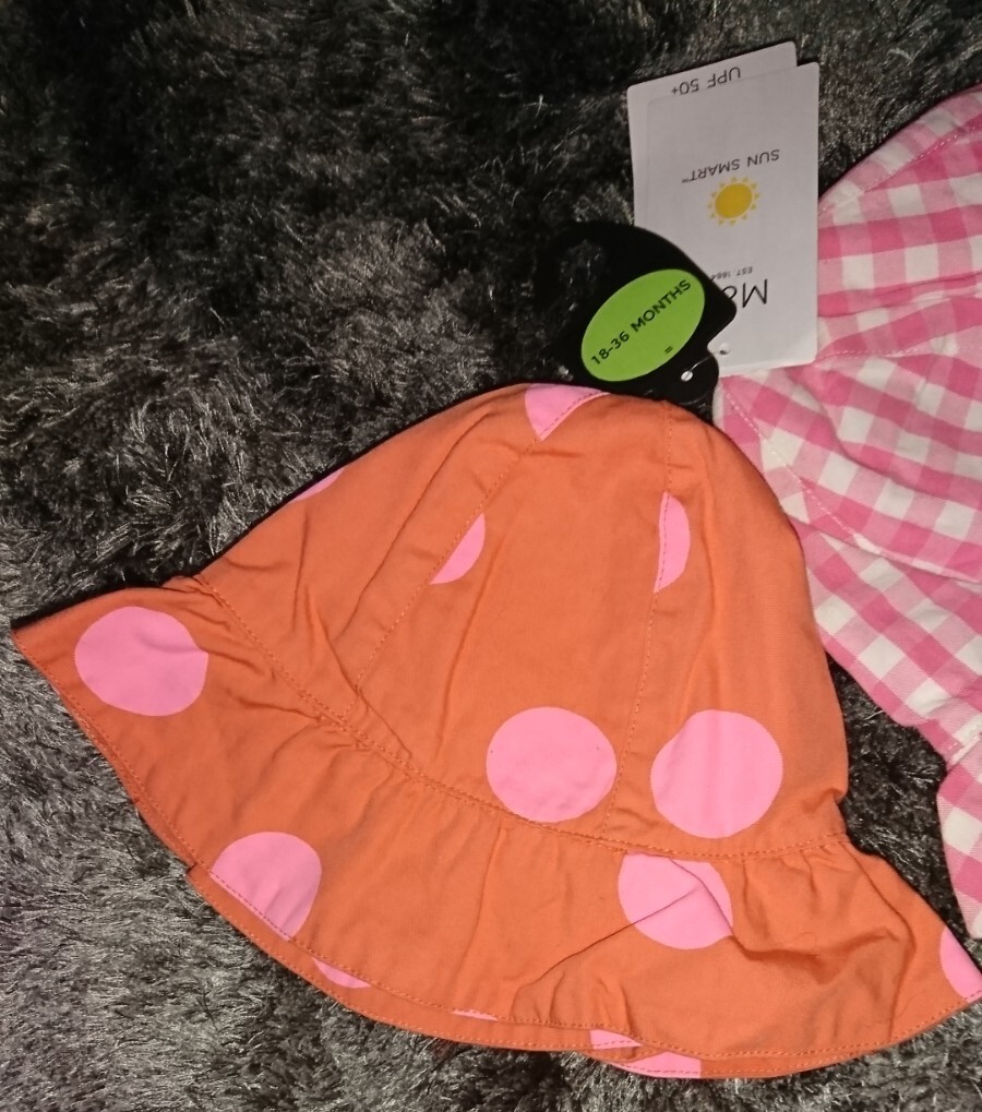 New M&S Girls Sun Smart Hats 18-36 Months Sold Out Rrp 15.00 image 2