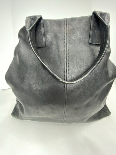 Alexander McQueen in pelle de mante shopper grande borsa tote nera autenticata - Foto 3 di 18