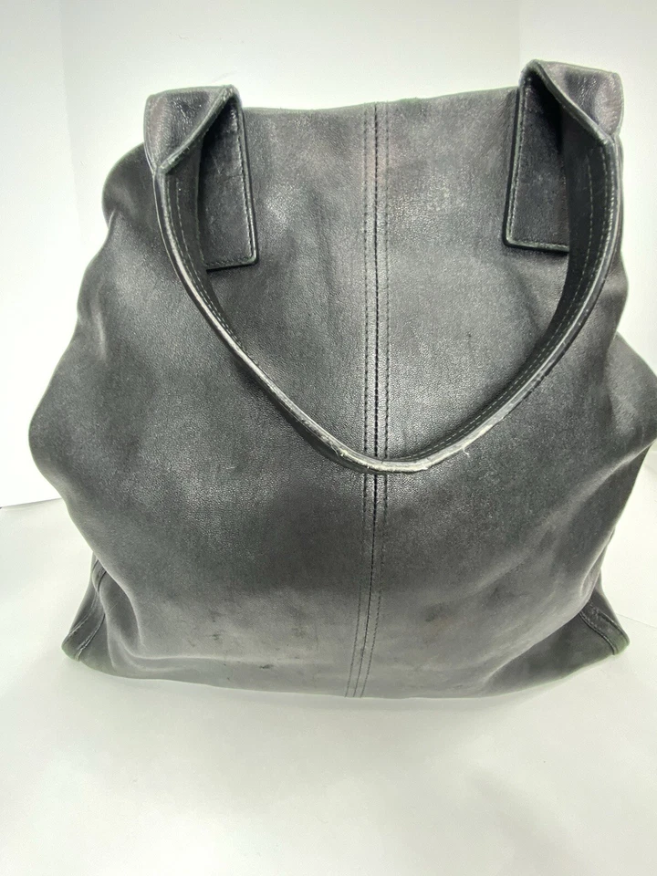 Bolso de Mano Alexander McQueen Cuero De Manta Shopper Grande Negro Autenticado Foto 3 de 4