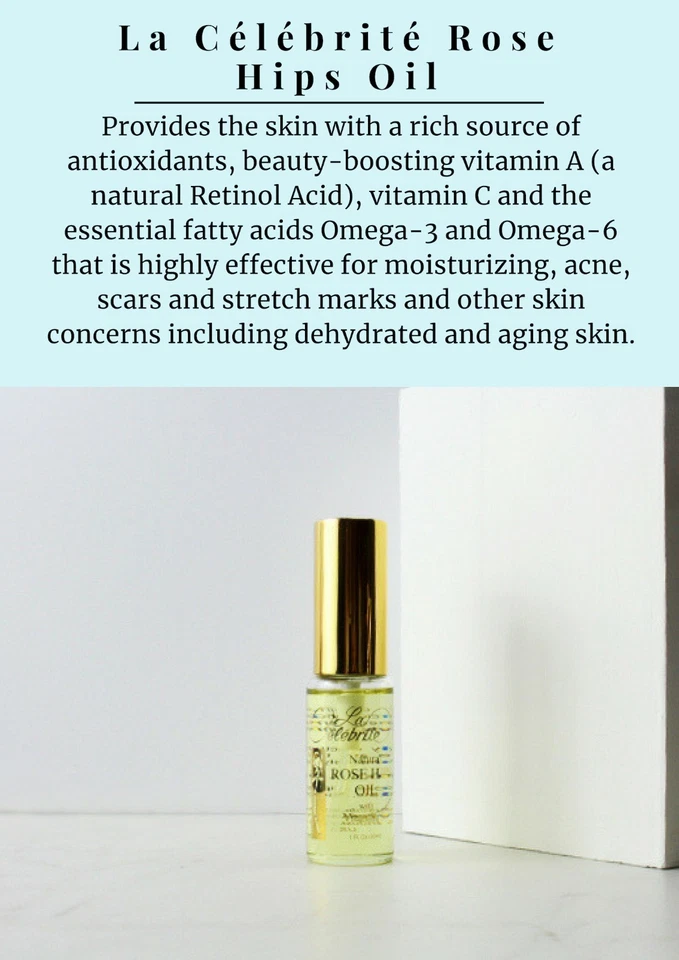 Crema hidratante natural 100 % orgánica La Célébrité aceite de rosa mosqueta vitamina E cicatrices acné Foto 3 de 4