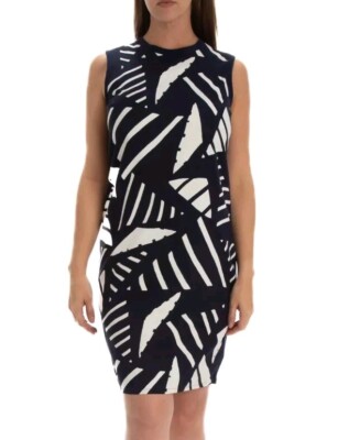 Ralph Lauren Women's Dress Pattern Navy Mini Business Office Careerwear Brunch 