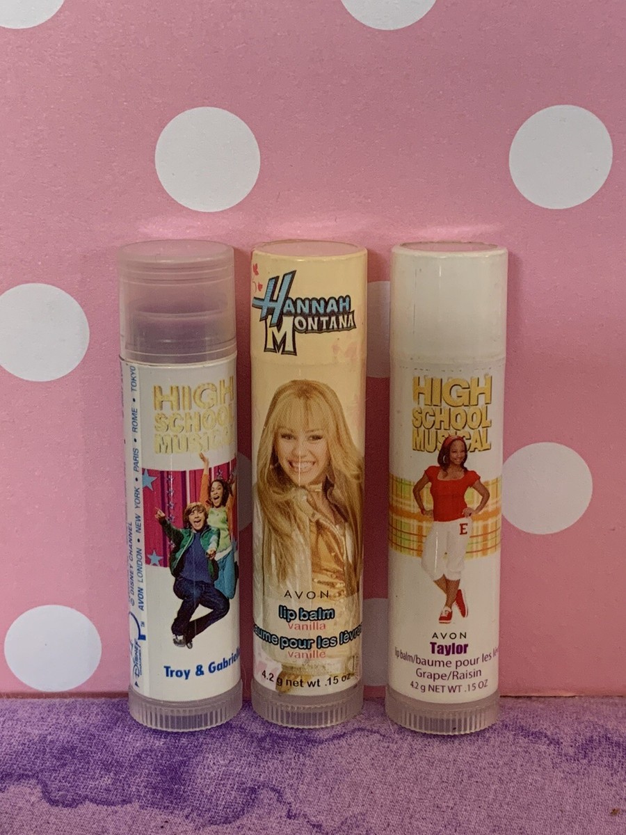 Avon flavor Lip Balm High School Musical-Blueberry-grape-Hannah Montana vanilla | eBay Avon flavor Lip Balm High School Musical-Blueberry-grape-Hannah Montana vanilla | eBay