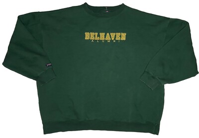 *VTG* Jansport Belhaven University Men's Green Sweatshirt; 2XL