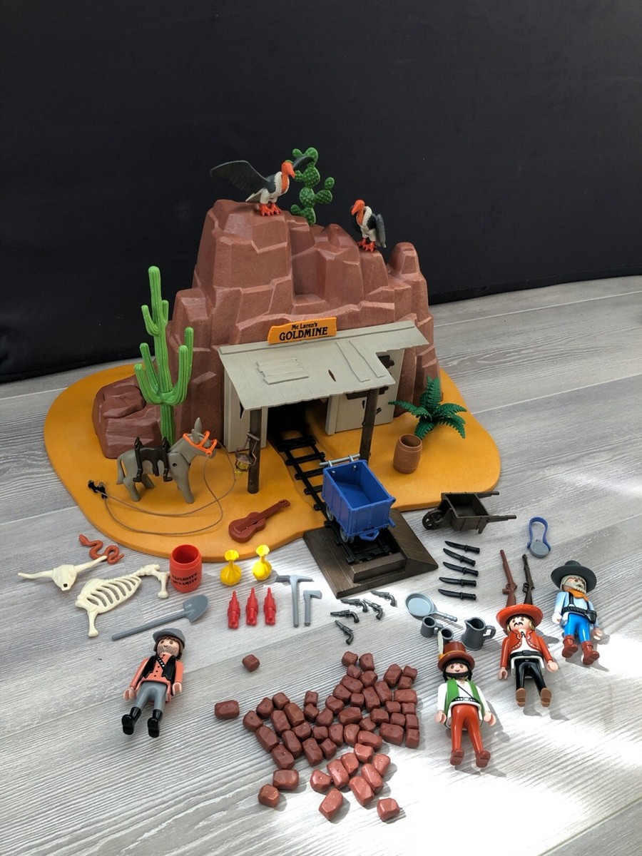 Playmobil vintage wild western goldmine no. #7857 , 2 pieces