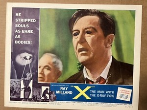 X The Man With The X-Ray Eyes Original movie Lobby Card No. 6 Ray Milland