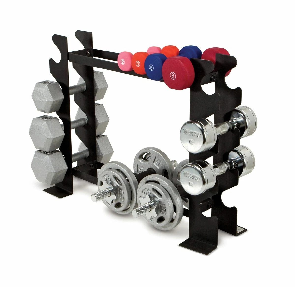 Marcy Compact Dumbbell Rack Free Weight Stand for Home Gym DBR 56