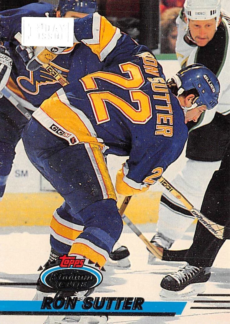 1993-94 Stadium Club First Day Issue #86 Ron Sutter