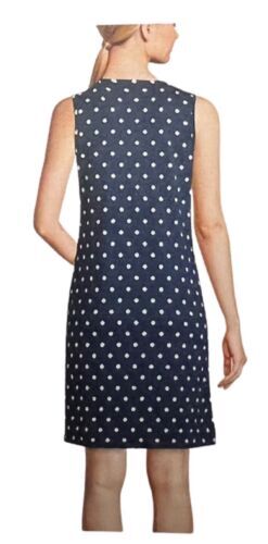 Lands' End Damen Baumwolljersey ärmellos Schwimmen Überziehen Kleid Größe Small - Bild 2 von 4
