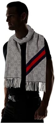 Gucci] Scarf 570603-3G200 1768 Zinc/Blue | eBay