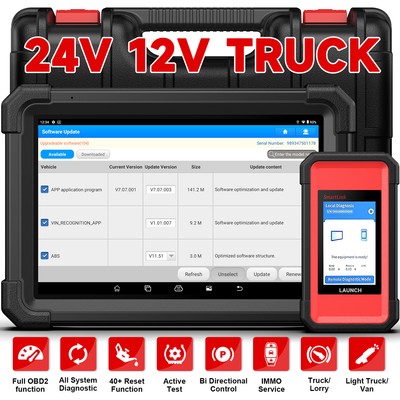 LAUNCH X431 SmartLink HD V+ HDIII 24V Speed Limit DPF Regen Diagnostic Scanner