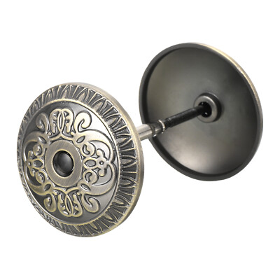 Door Hole Cover Plate 2 Inches Zinc Alloy Flower Round Chrome