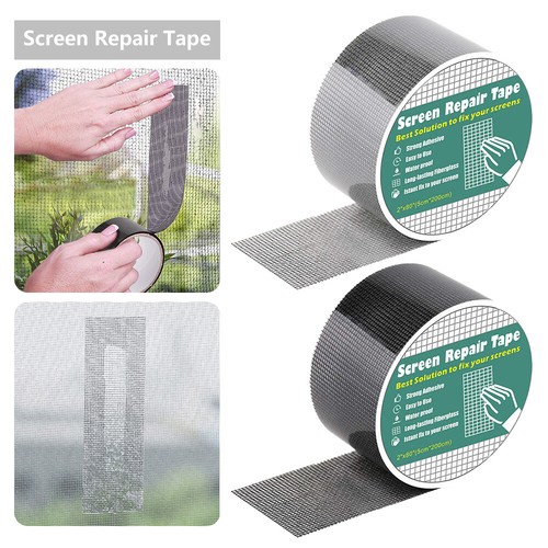 Window Screen Repair Kit Tape Fiberglass Cloth Mesh Tape Self Adhesive✨