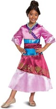 Mulan Classic Disney Princess Pink Fancy Dress Up Halloween Child Costume