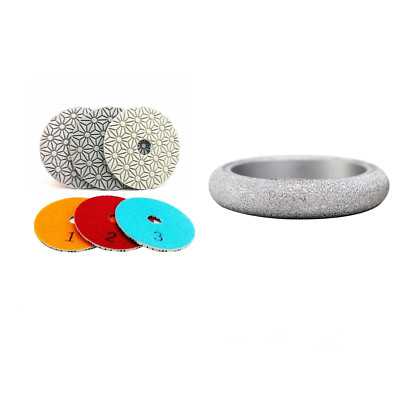 6PCS 4'' Diamond Polishing Pads - 3-Step Marble Stone Grinding Set