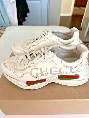 Gucci Men's Logo Rhyton Cream Monogram Big Logo - Size 9US/42.5 | eBay