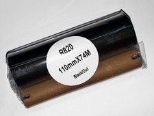 Black Thermal Transfer Resin Ribbon Side Out 4.33""x242' 110x74 for Zebra