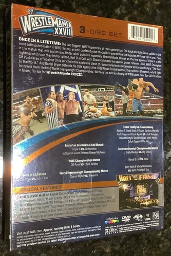 WWE WRESTLEMANIA XXVIII 28 Wrestling PPV 3-Disc DVD The Rock vs. John Cena - Picture 2 of 2