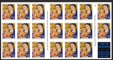 Scott #3176a 32¢ Madonna (Christmas, Pietro) Booklet of 20 Stamps - MNH P#2222
