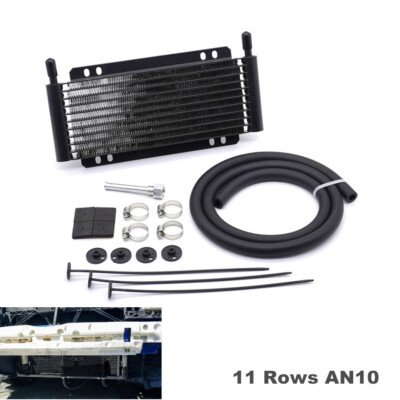 11 Rows AN10 Rapid Cool Add-On Automatic Engine Transmission Oil Cooler 0.55L