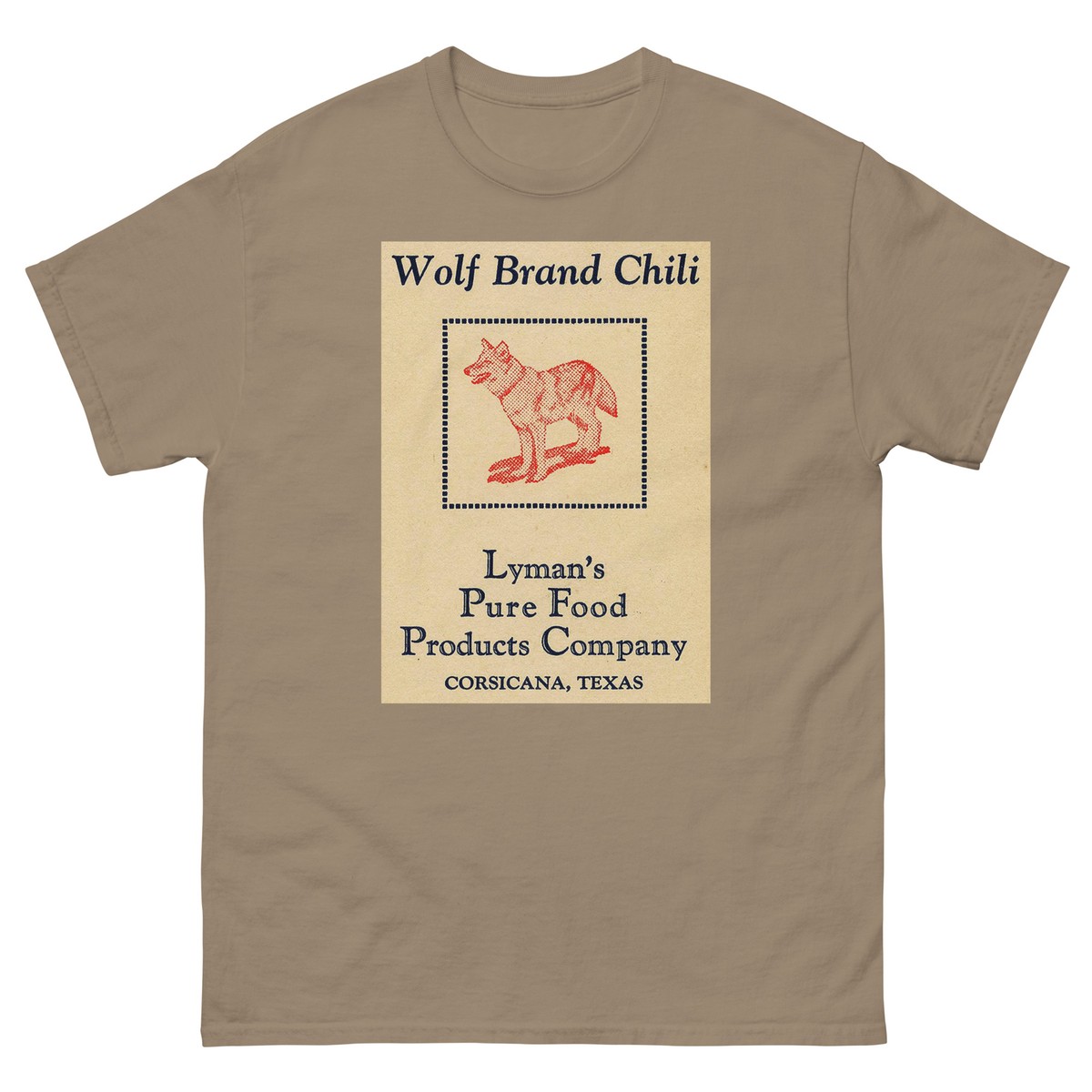 Lyman's Pure Food Wolf Brand Chili Unisex Vintage T-Shirt