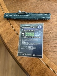 Axis Allies War at Sea BASE SET USS Enterprise (CV 6) 25/64 with card