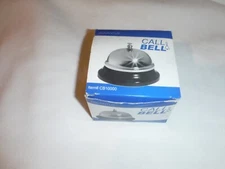 Advantus Call Bell, 3.38 Inch Diameter, Chrome Finish with Black Base (CB10000)