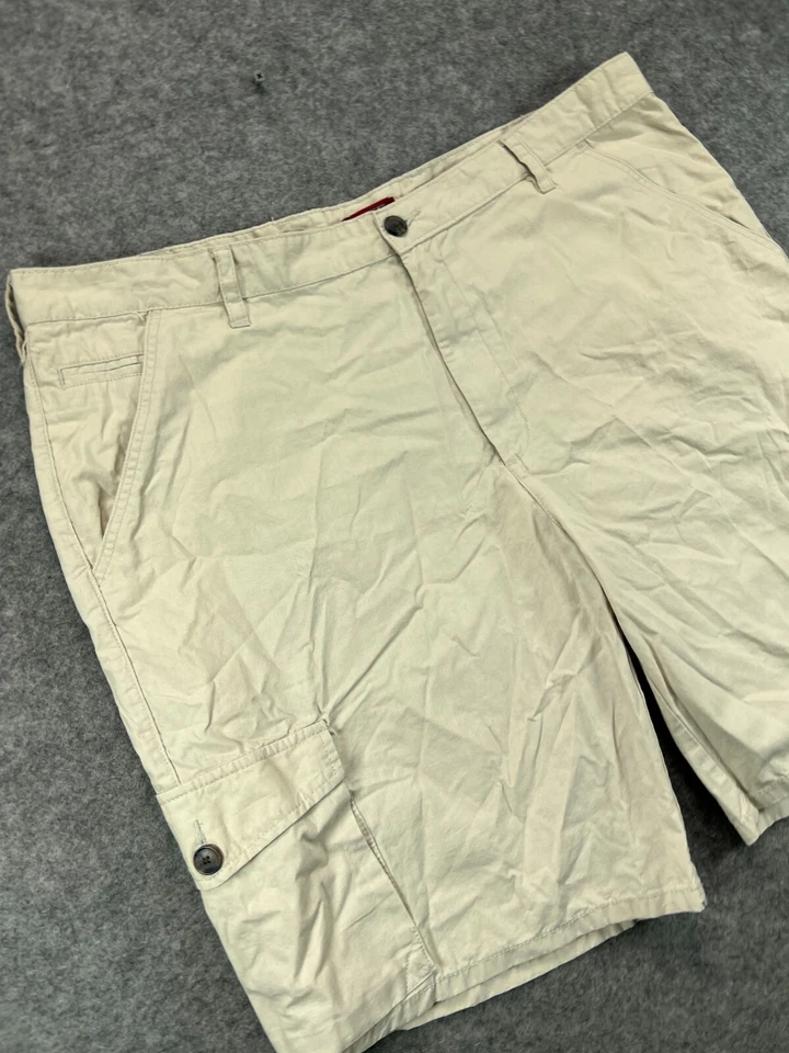 Merona Cargo Shorts Mens 42 Khaki Utility Pockets 10" Chino Casual Workwear 1 - Image 2 of 4
