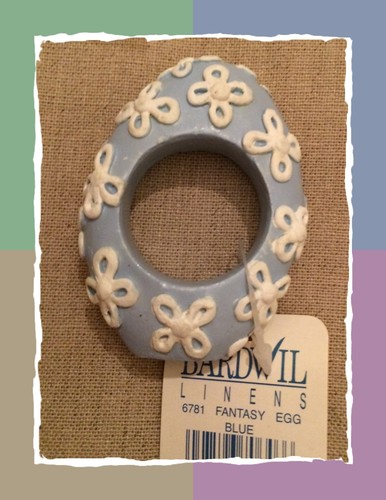 NWT EASTER EGG NAPKIN RING BY BARDWIL~GORGEOUS DETAIL, JUST BEAUTIFUL! 10 AVAIL - Picture 2 of 2