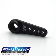 NEW Go Nitro Hobbies 25T Small Aluminum One Way Servo Arm Black Futaba / Savox