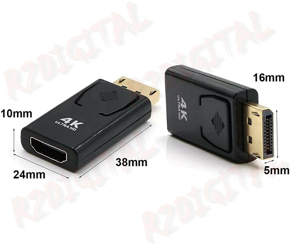 Adattatore DisplayPort HDMI Adattatore DisplayPort A HDMI - Cavo Convertitore DP Maschio A HDMI Femmina, Per PC E Laptop Adesivo Ducati Performance - Foto 2