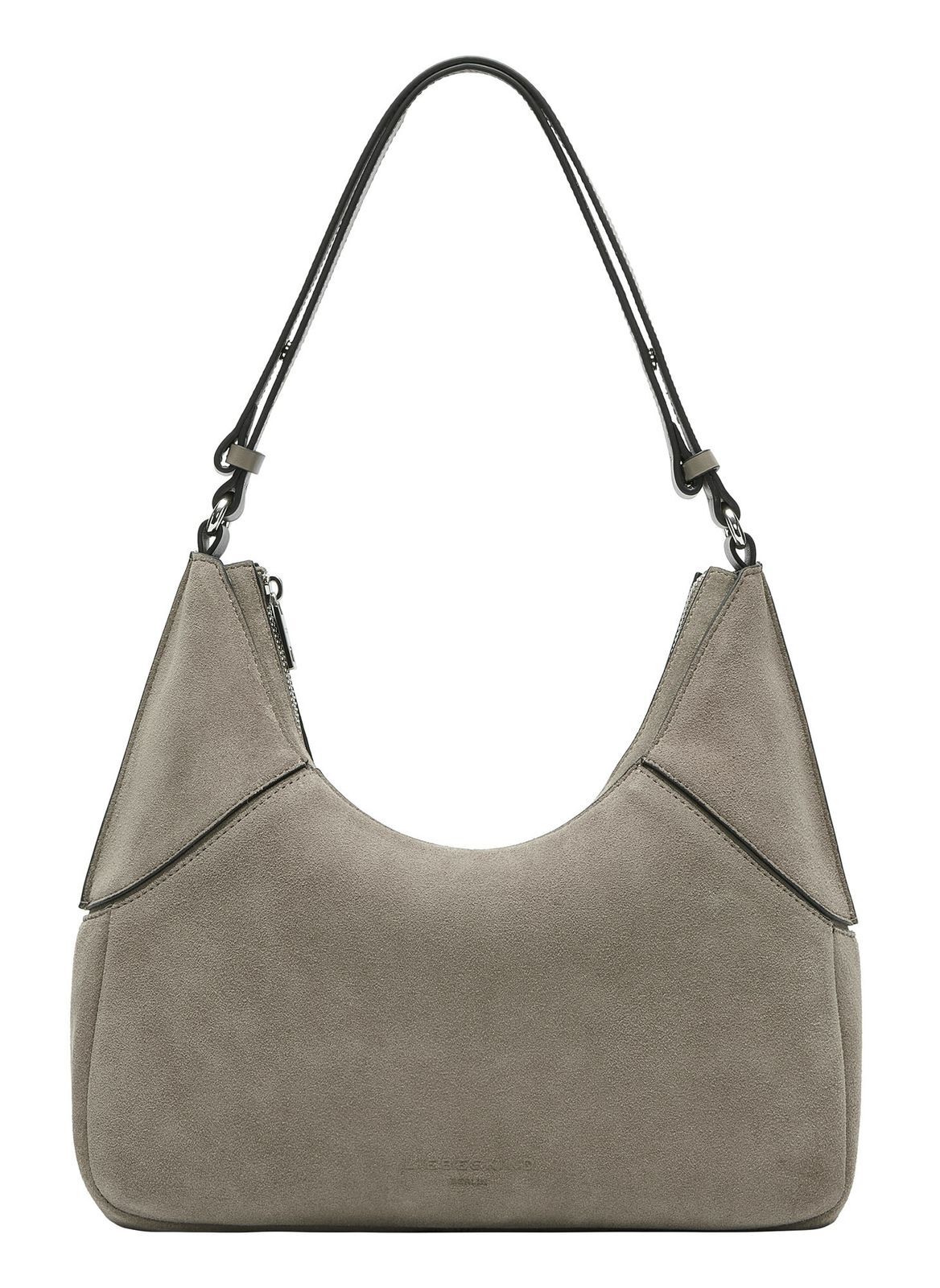 LIEBESKIND BERLIN Lilly Hydro Suede Hobo Bag S Neutral Gray
