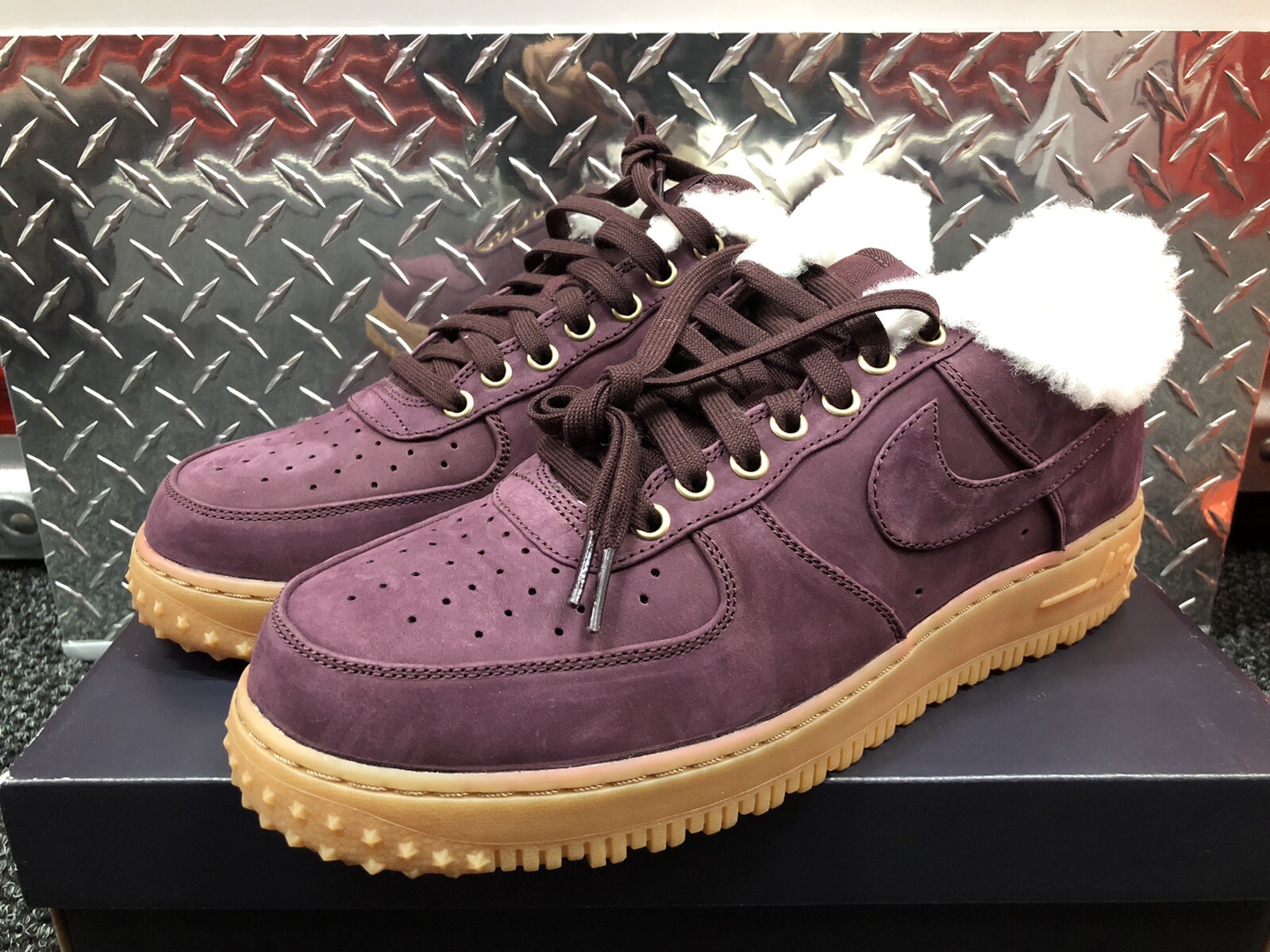 nike air force 1 premium winter burgundy