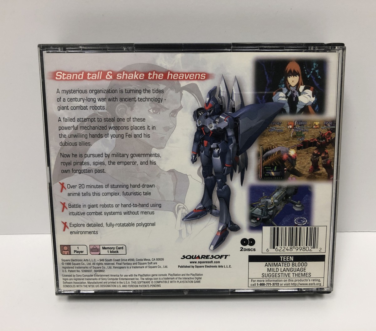 Xenogears Sony PlayStation 1 Rare PS1 RPG Squaresoft Xenogears Sony PlayStation 1 Rare PS1 RPG Squaresoft