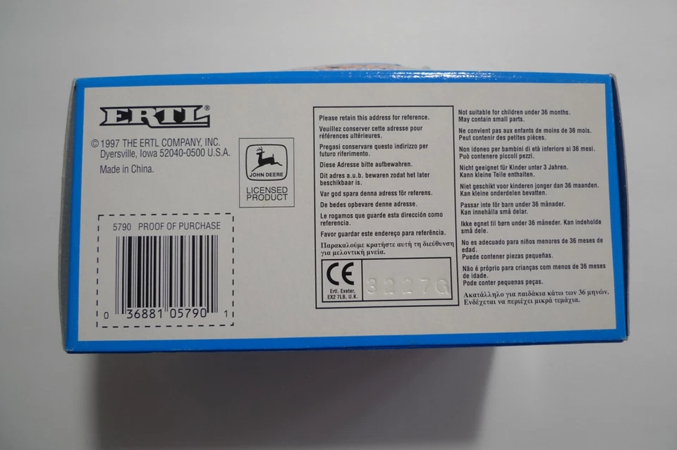 Ertl 1/32 Farm Country John Deere Skid Steer Loader #5790 -New Old Stock In Box - Image 3 of 4