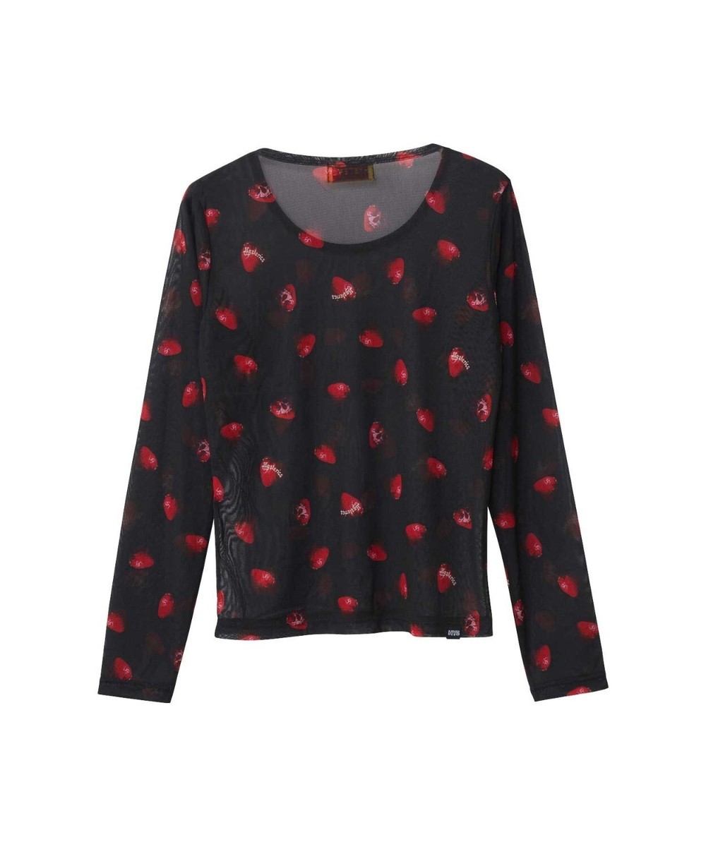 X-girl×HYSTERIC GLAMOUR SCULL BERRY ASK availability First) Hysteric glamour SKULL BERRY Print T
