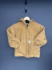 Carhartt Youth Size XS 6 Heavy Duty Quilted Jacket with Hood