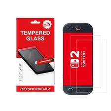 Switch 2 Screen Protector 2 Pack Tempered Glass HD Anti Scratch Film Guard
