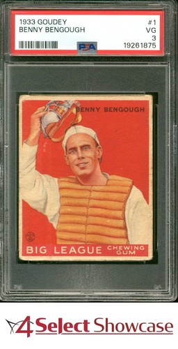 1933 GOUDEY #1 BENNY BENGOUGH RC PSA 3