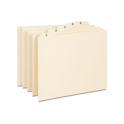 Staples A Z Index File Guides, Letter Size, Manila, Pre Printed Tabs, Manila