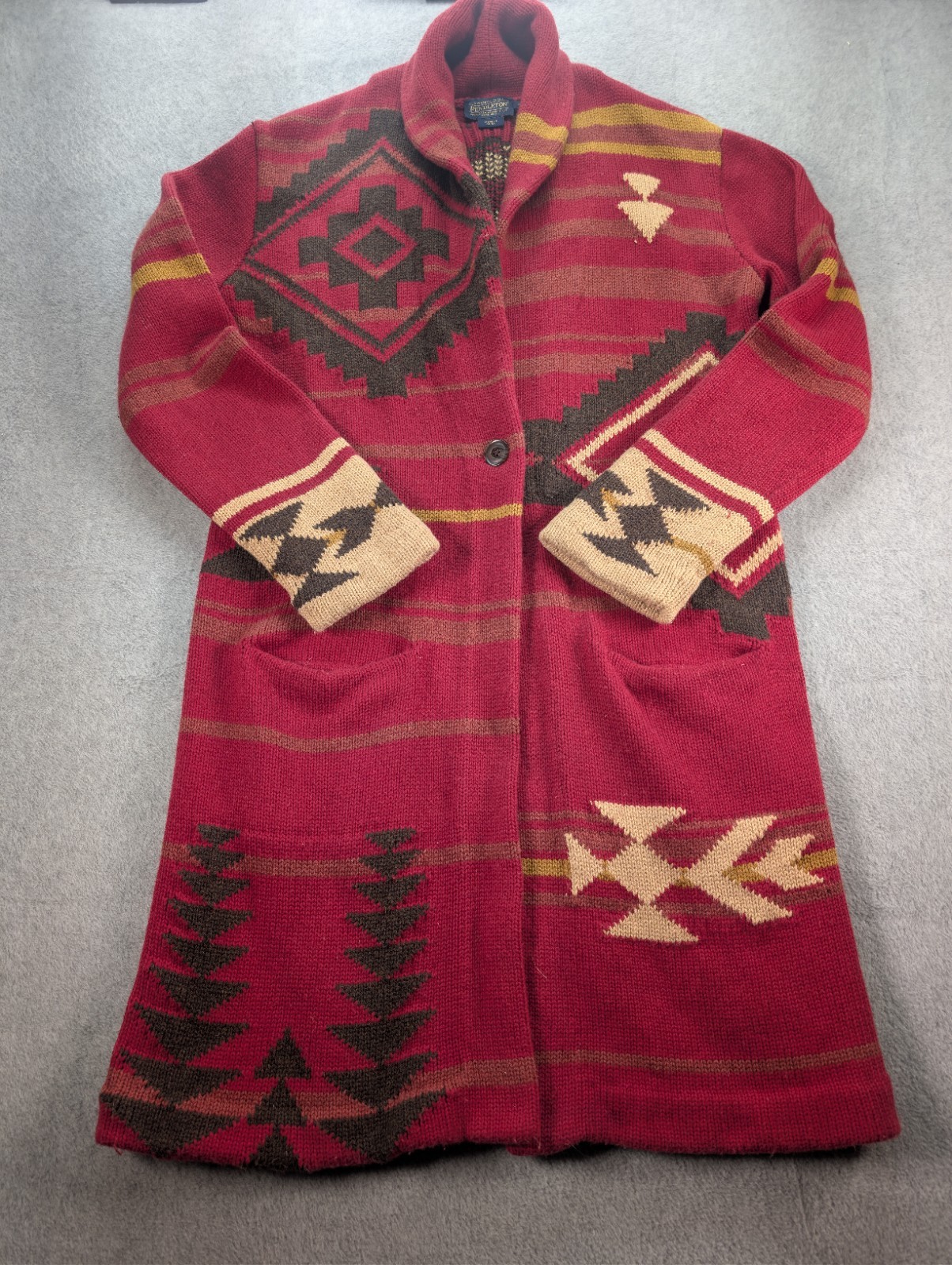 PENDLETON Southwest Button Front Long Cardigan Co… - image 1