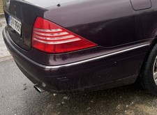 MERCEDES BENZ S600 S500 S320 W220 FACELIFT HECKSTOẞSTANGE   183U ALMANDINSCHWARZ