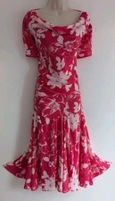💜 CC SIZE 18 20 Beautiful Ladies Floral Pink Dress Ref 11.