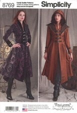 Simplicity 8769 Military Cosplay Costume Coat Sz 14-22 UNCUT PATTERN Steampunk