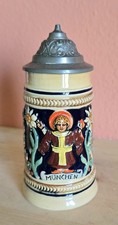 Bierkrug M&uuml;nchen M&uuml;nchner Zinndeckel 0,1l