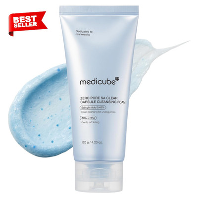 Zero Pore Capsule Cleansing Foam AHA BHA PHA Korean Facial Cleanser Gel 4.23 Oz